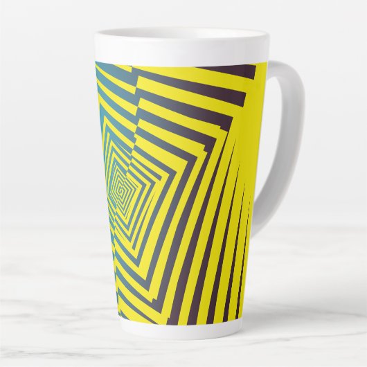 Hellgelbes Abstraktes Dschungelstil Milchtasse (Rechte Ecke)