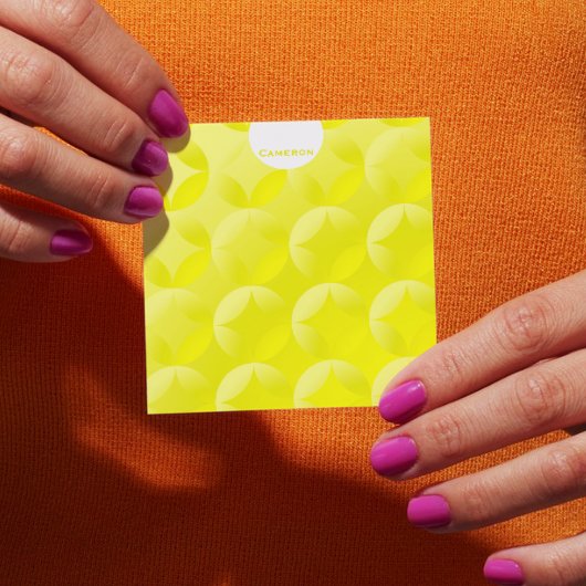 Hellgelbes Ambient Design Personalisiert Post-it Klebezettel