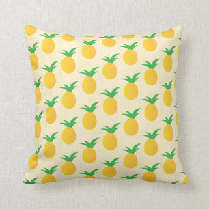 Hellgelbes Ananas-Muster Kissen