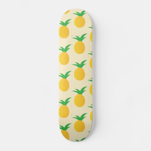 Hellgelbes Ananas-Muster Skateboard (Vorderseite)