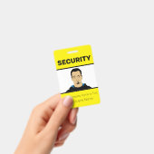 Hellgelbes benutzerdefiniertes Foto Security Guard Ausweis (Handheld)