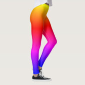 Hellgelbes Blaues Regenbogen Ombre Leggings (Rechts)