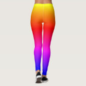 Hellgelbes Blaues Regenbogen Ombre Leggings (Rückseite)