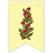 Hellgelbes Blumenbanner für Party Wimpelkette (Zweite Fahne)