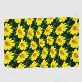 Hellgelbes Blumenmuster Golfhandtuch (Horizontal)