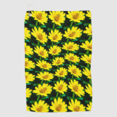 Hellgelbes Blumenmuster Golfhandtuch (Vorderseite)