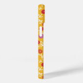 Hellgelbes Blütenmuster Case-Mate iPhone Hülle (Rückseite / Rechts)