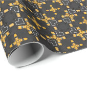 Hellgelbes Cab Muster Geschenkpapier (Rolleneckpunkt)