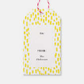 Hellgelbes Dashing Geschenkanhänger (Vorderseite)