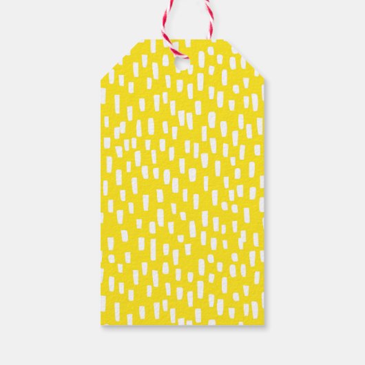 Hellgelbes Dashing Geschenkanhänger (Rückseite)