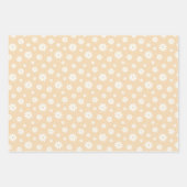 Hellgelbes Federmuster und festes Wrapping Paper Geschenkpapier Set (Vorderseite 2)