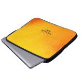 Hellgelbes geometrisches Muster und Anpassung Laptopschutzhülle (Vorne Knopf)