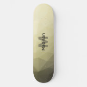 Hellgelbes graues Omelonenmuster Monogram Skateboard (Vorderseite)