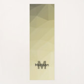 Hellgelbes graues Omelonenmuster Monogram Yogamatte (Vorderseite)