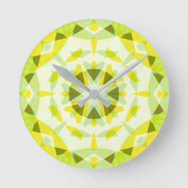 Hellgelbes Green Magic Star Summer Baby Kinderzimm Runde Wanduhr