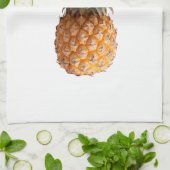 Hellgelbes, grünes Yummy-Ananas-Muster Geschirrtuch (Gefaltet)