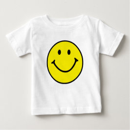 Hellgelbes Happy Lächeln Gesicht Baby T-shirt