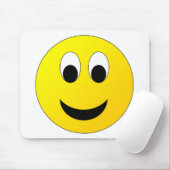 Hellgelbes Happy Lächeln Gesicht Mousepad (Mit Mouse)