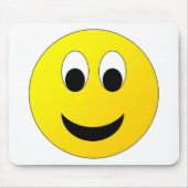 Hellgelbes Happy Lächeln Gesicht Mousepad (Vorne)
