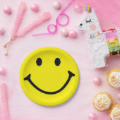 Hellgelbes Happy Lächeln Gesicht Pappteller (Party)