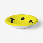 Hellgelbes Happy Lächeln Gesicht Pappteller (Gewinkelt)