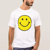 Hellgelbes Happy Lächeln Gesicht T-Shirt (Vorderseite)