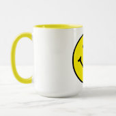 Hellgelbes Happy Lächeln Gesicht Tasse (Links)