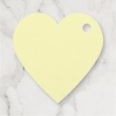 Hellgelbes Herz Geschenkanhänger (Rückseite)