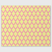 Hellgelbes Hot Pink, Marokkanisch #4 Geschenkpapier (Flach)