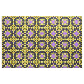 Hellgelbes, lila, blaues, rosa Design. Stoff (Fat Quarter (45,7 x 55,9 cm))