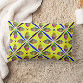 Hellgelbes Muster Grafik Illustration Lendenkissen (Decke)