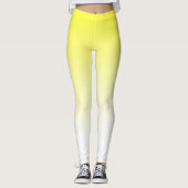 Hellgelbes Ombre Fashion Leggings (Vorderseite)