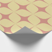 Hellgelbes Rotes Mittelalter Modernes Boho Geometr Geschenkpapier (Ecke)