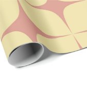 Hellgelbes Rotes Mittelalter Modernes Boho Geometr Geschenkpapier (Rolleneckpunkt)