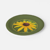 Hellgelbes Solo Rudbeckia Foto Party Pappteller (Schrägansicht)