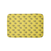 Hellgelbes Sommerbienenmuster Badematte (Vorderseite)