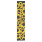 Hellgelbes Sonnenblumenmuster Kurzer Tischläufer (Vorderseite)