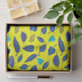 Hellgelbes tropisches Leaf-Muster Seidenpapier (Geschenk)