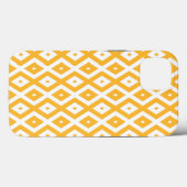 Hellgelbes und weißes Diamantmuster Case-Mate i Case-Mate iPhone Hülle (Rückseite (Horizontal))