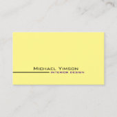 Hellgelbes Weiß Cool mit Beruflichem Foto Visitenkarte (Vorderseite)