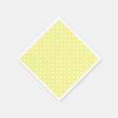 Hellgelbes weißes Polka-Punktmuster Serviette (Ecke)