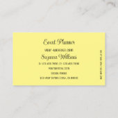 Hellgelbes, wunderschönes Herz Modernes Niedlich Visitenkarte (Rückseite)