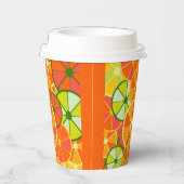 Hellgeschnittene Citrus Print Paper Cup Pappbecher (Rechts)