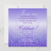 Hellglänzend Lila Party Geburtstagseinladung Einladung (Rückseite)