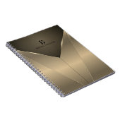 Hellgoldmetallisches geometrisches Design Notizblock (Rechte Seite)