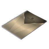 Hellgoldmetallisches geometrisches Design Notizblock (Linke Seite)