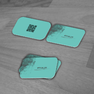 Hellgraffiti mit Wasserfarbe verwischt QR-Code Visitenkarte