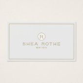 Hellgrau Beruflich Modernes Monogramm (Vorderseite)