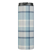 Hellgrau-blau strukturiert thermosbecher (Rückseite)