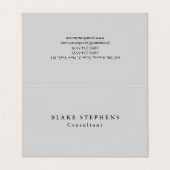 Hellgrau Einzigartiges Original Klassisches Berufl Visitenkarten (Außenseite Aufgefaltet)
